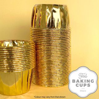 CAKE CRAFT | FOIL BAKING CUP | ROUND | GOLD | 50 PACK