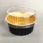 CAKE CRAFT | FOIL BAKING CUP WITH LID | ROUND | BLACK & GOLD | 50 PACK