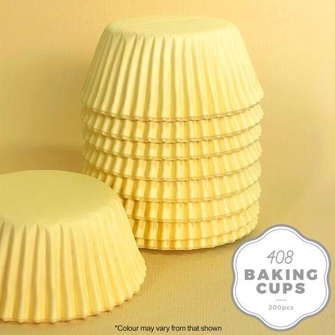 CAKE CRAFT | 408 BAKING CUP | PASTEL YELLOW | 200 PACK