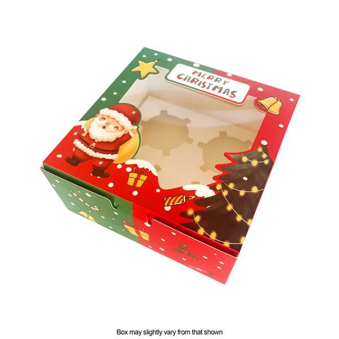 CHRISTMAS CUPCAKE BOX | 4 HOLE