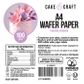 CAKE CRAFT | A4 WAFER PAPER | VANILLA | PACK OF 100