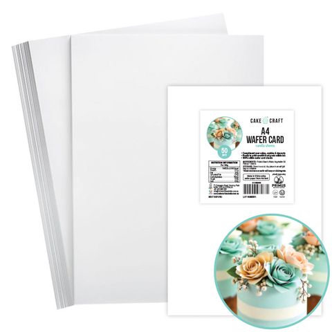 CAKE CRAFT | A4 WAFER CARD | VANILLA | PACK OF 50