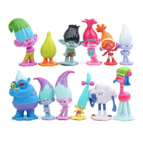 TROLLS 2 | PLASTIC FIGURINES | 12 PIECE SET