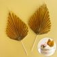 METALLIC GOLD | DECO FAN TOPPER | 2 PC SET