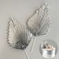 METALLIC SILVER | DECO FAN TOPPER | 2 PC SET