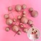 GLITTER ROSE GOLD | DECO FOAM BALL TOPPER | 20 PC SET