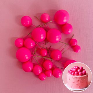 ELECTRIC PINK | DECO FOAM BALL TOPPER | 20 PC SET