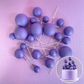 DARK PURPLE | DECO FOAM BALL TOPPER | 20 PC SET