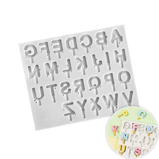 DRIP UPPER CASE LETTERS SILICONE MOULD