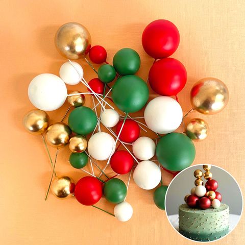 GOLD CHRISTMAS | DECO FOAM BALL TOPPER | 32 PC SET