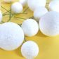 GLITTER WHITE | DECO FOAM BALL TOPPER | 20 PC SET