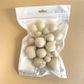 CREAM | DECO FOAM BALL TOPPER | 20 PC SET