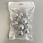 SILVER | DECO FOAM BALL TOPPER | 20 PC SET