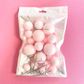 GLITTER BABY PINK | DECO FOAM BALL TOPPER | 20 PC SET