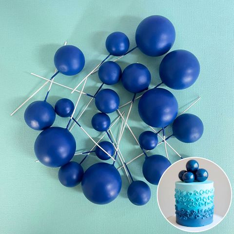 ROYAL BLUE | DECO FOAM BALL TOPPER | 20 PC SET