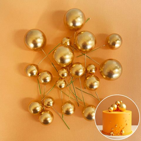 GOLD | DECO FOAM BALL TOPPER | 20 PC SET