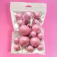 GLITTER PINK | DECO FOAM BALL TOPPER | 20 PC SET