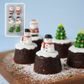 CHRISTMAS SET 3D FIGURES | SUGAR DECORATIONS | 6 PIECE PACK