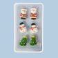 CHRISTMAS SET 3D FIGURES | SUGAR DECORATIONS | 6 PIECE PACK