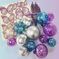 BLUE, PURPLE & SILVER | DECO BALL, FAN & BUTTERFLY TOPPER | 27 PC SET