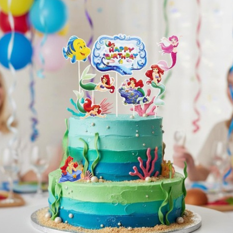 WISH | ARIEL MERMAID | TOPPER SET | 8 PC