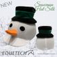 Hat Cover  childs snowman hat silk
