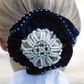 Diamante Beaded Bun Cover - Bl