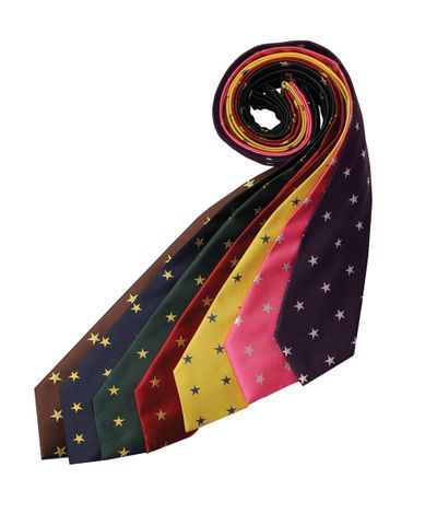 Star Tie - Navy / Metalic Gold stars