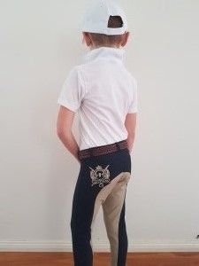 Kids Jodhpurs Beige/Navy