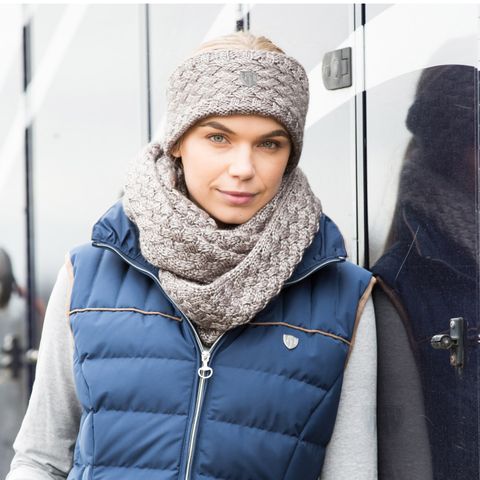 Metallic Deluxe Knit Infinity - Grey OS