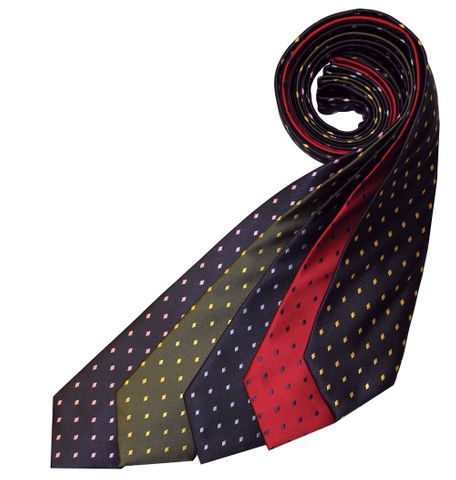 Diamond Show Tie - Red/Navy
