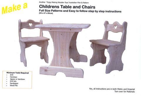 Plan-Childrens Table & Chairs