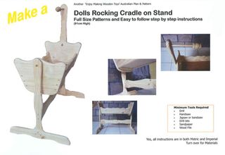 Plan-Dolls Rocking Cradle on Stand