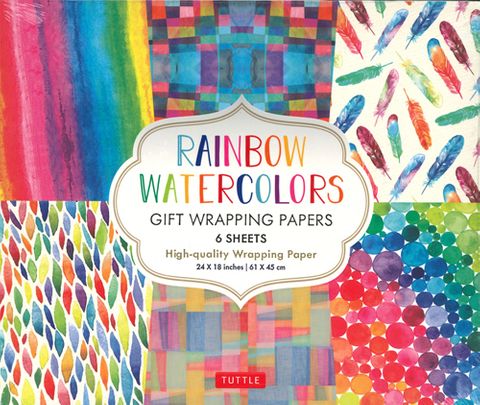 Rainbow Watercolors Gift Wrapping Papers
