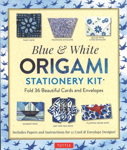 Blue & White Origami Stationery Kit