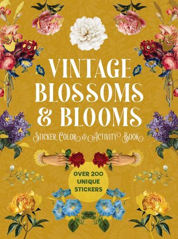 Vintage Blossoms & Blooms Sticker, Color & Activity Book
