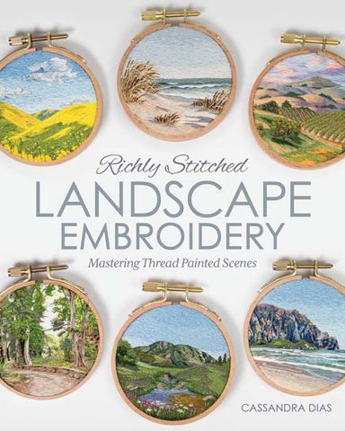 Richly Stitched Landscape Embroidery