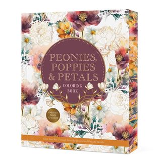 Peonies, Poppies & Petals Coloring Book
