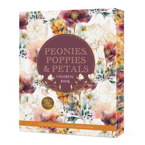 Peonies, Poppies & Petals Coloring Book