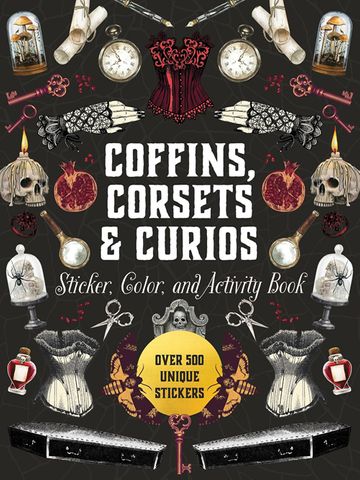 Coffins, Corsets & Curios Sticker, Color & Activity Book