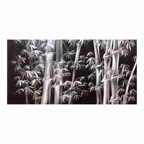 Silver Bamboo Aluminium Wall Art 60X120