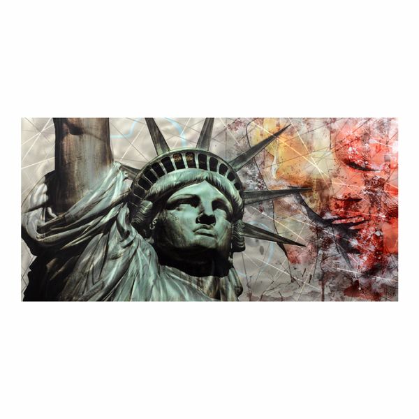 Lady Liberty Aluminium Wall Art 60x120