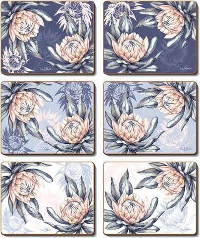 Coasters Protea 12x10 cm