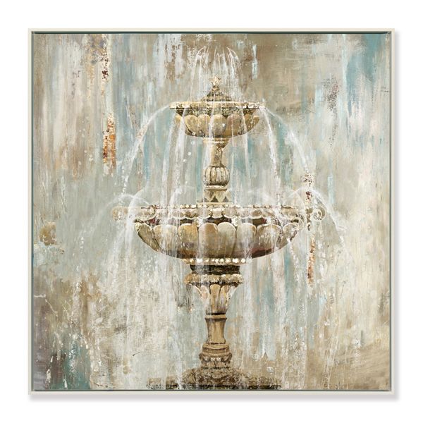 The Marble Fountain Framed Canvas Print 60x60