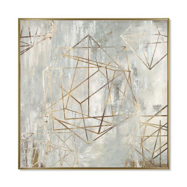 Gold Wire Framed Canvas Print 90x90