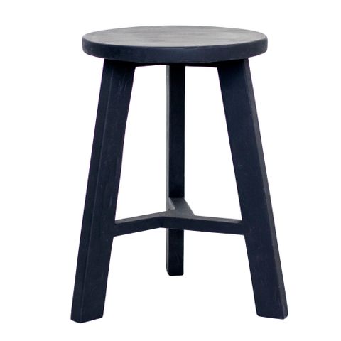 Rustico Reclaimed Teak Tripod Stool - Black