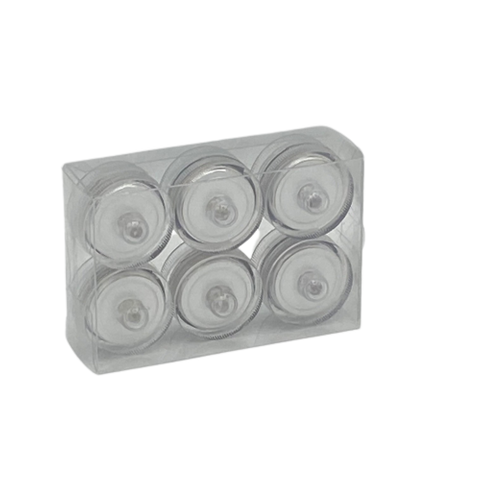 LED Battery Tealights - Cool White, 6pc