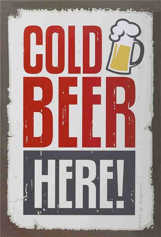 Tin Sign 30x20 Cold Beer