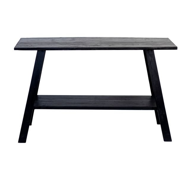 Rustico Reclaimed Teak Console Table Black