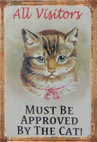 Tin Sign 30x20 Cat Approved